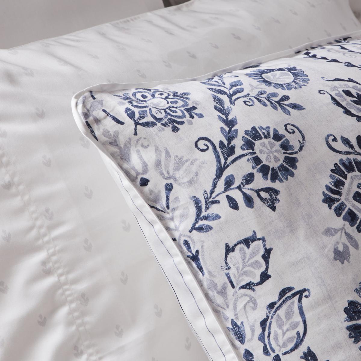 Dorma Harlyn Navy Organic Cotton Duvet Cover and Pillowcase Set Blue, White and Black – image 5