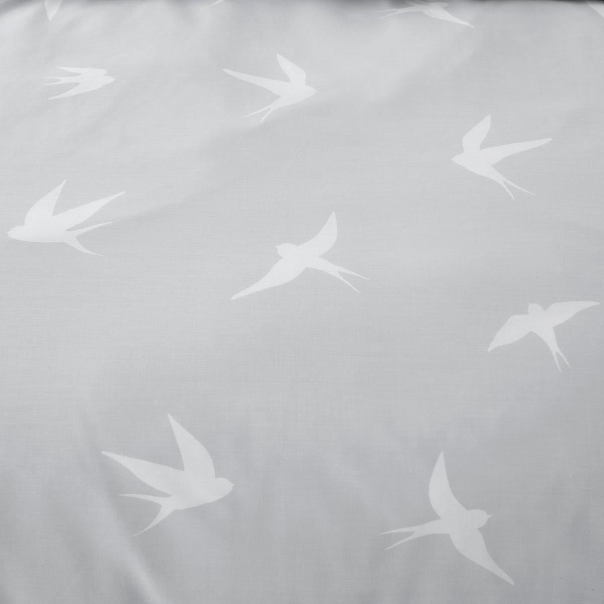 Coastal Birds Grey and Ochre Reversible Duvet Cover and Pillowcase Set Light Grey – image 5
