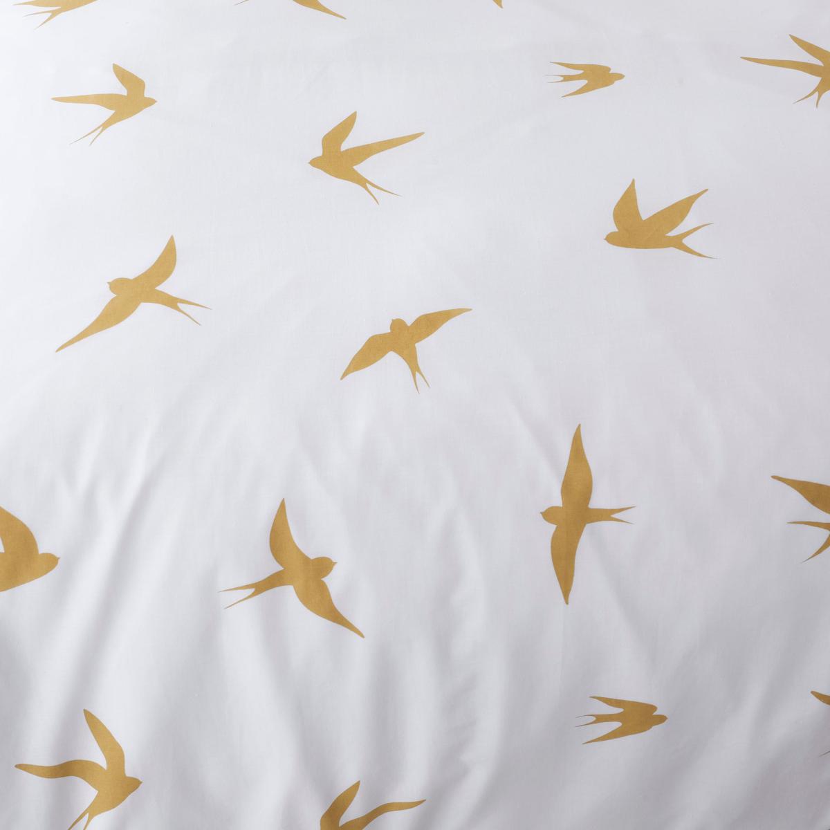Coastal Birds Grey and Ochre Reversible Duvet Cover and Pillowcase Set Light Grey – image 6