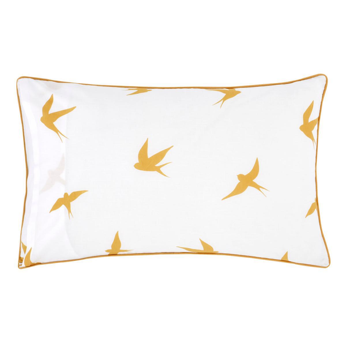 Coastal Birds Grey and Ochre Reversible Duvet Cover and Pillowcase Set Light Grey – image 8