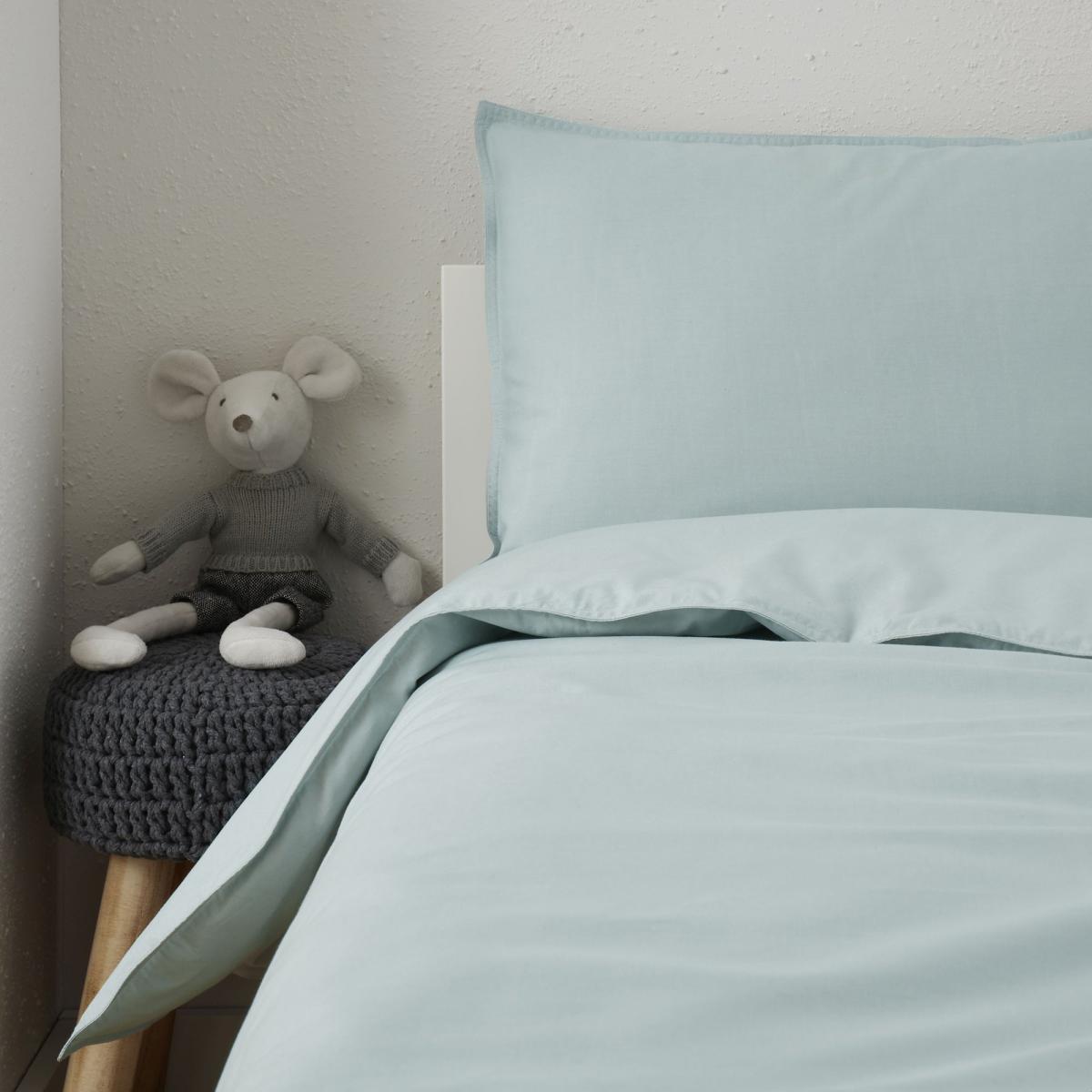 Blue Sage 100% Organic Cotton Duvet Cover and Pillowcase Set Organic Cotton Blue Sage – image 2