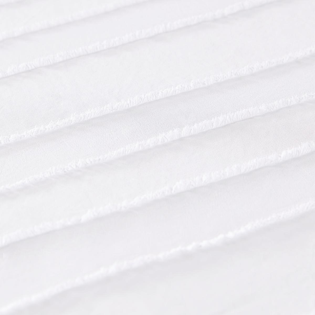 Louise Striped Jacquard Duvet Cover and Pillowcase Set White – image 2