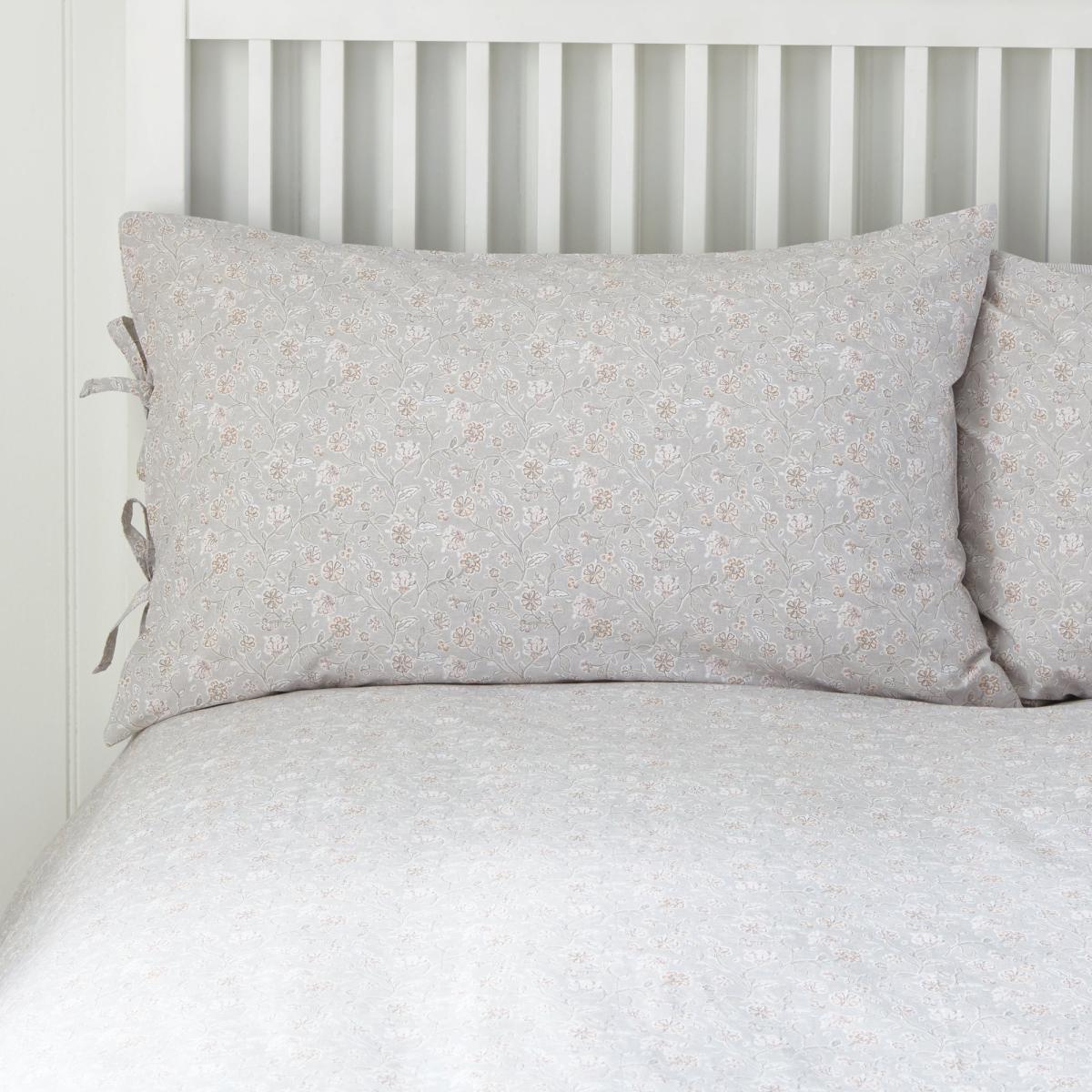 Jessa Pink 100% Cotton Reversible Duvet Cover and Pillowcase Set Pink, Grey and White – image 4
