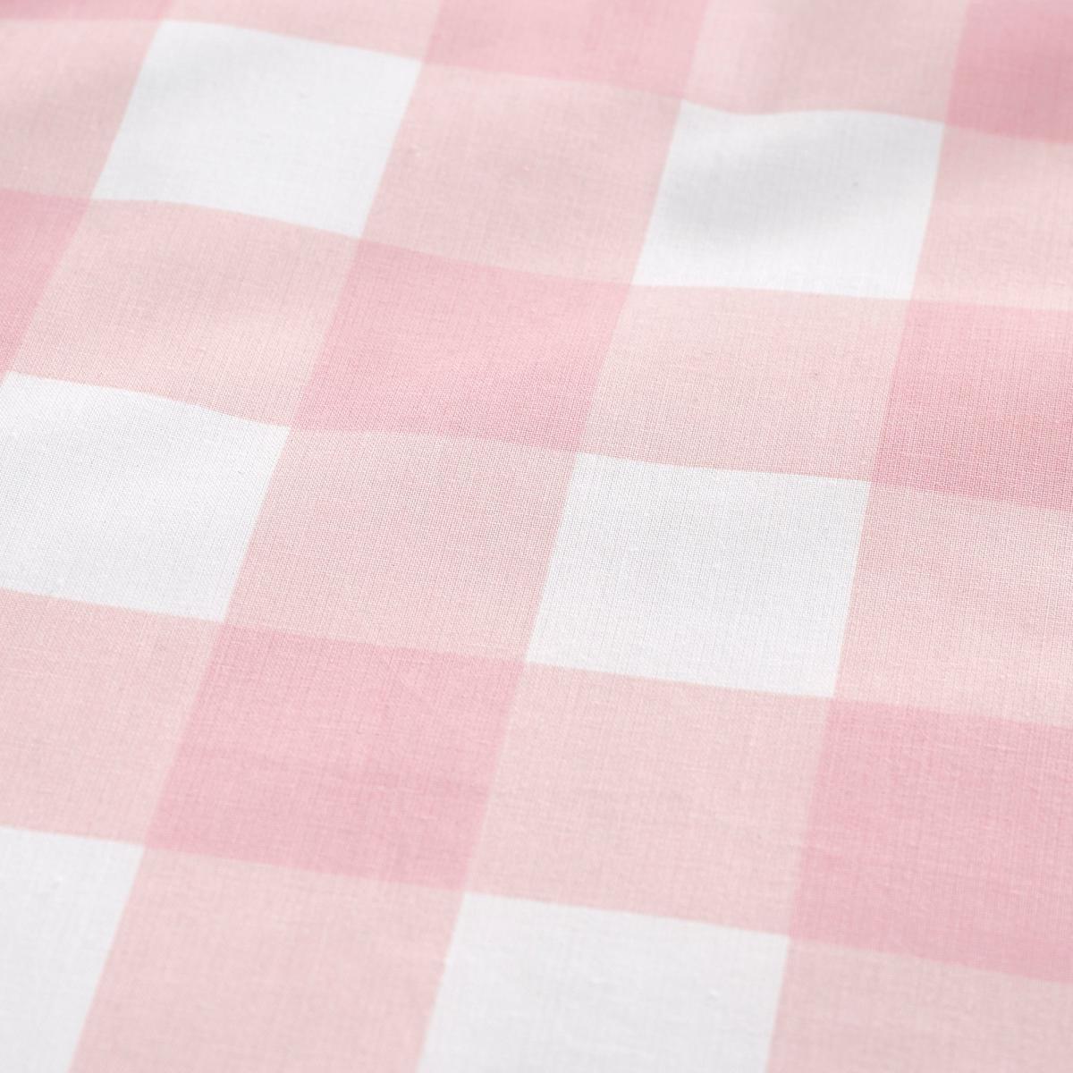 Gingham Pink Duvet Cover and Pillowcase Set Pink and White – image 6