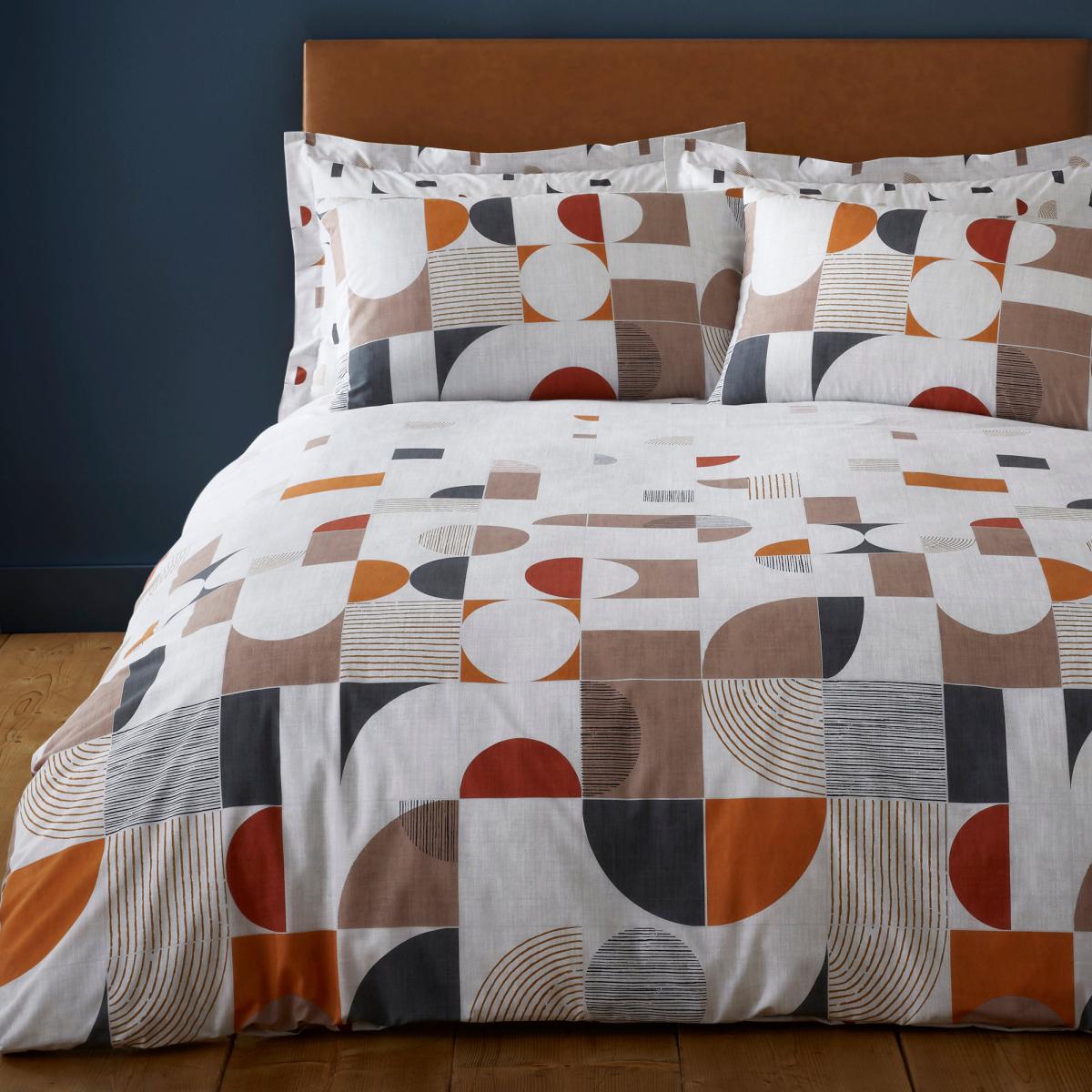 Elements Oslo Reversible Duvet Cover and Pillowcase Set MultiColoured – image 2