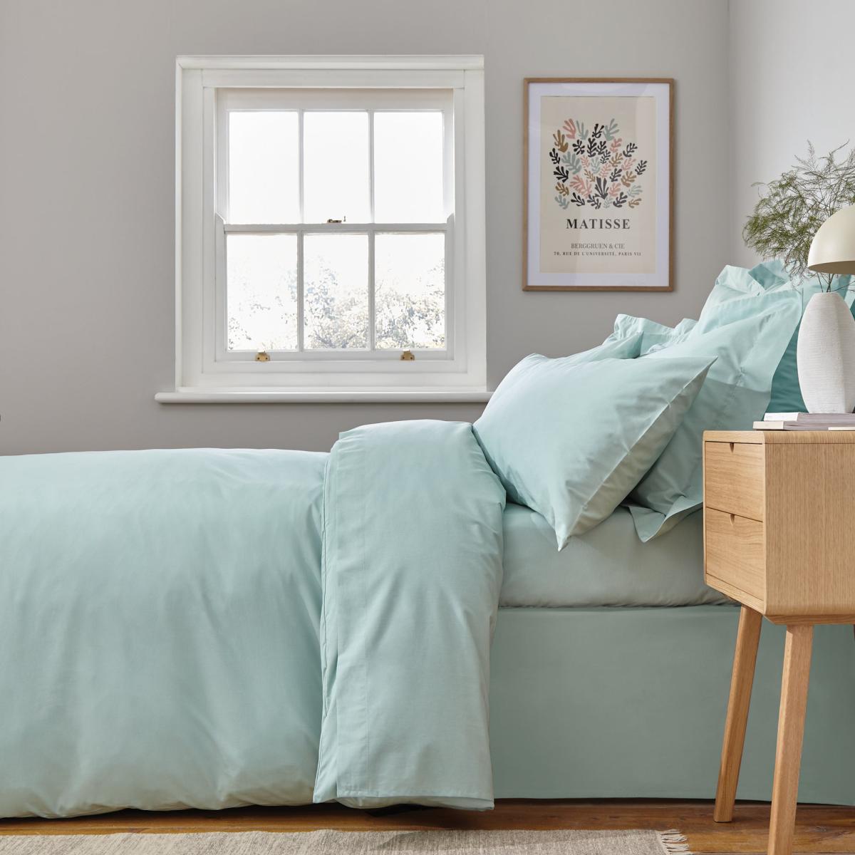 Fogarty Cooling Cotton Seafoam Duvet Cover Seafoam – image 2