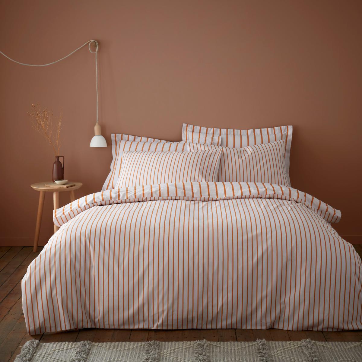Zane Stripe Turmeric Duvet Cover and Pillowcase Set Turmeric – image 2