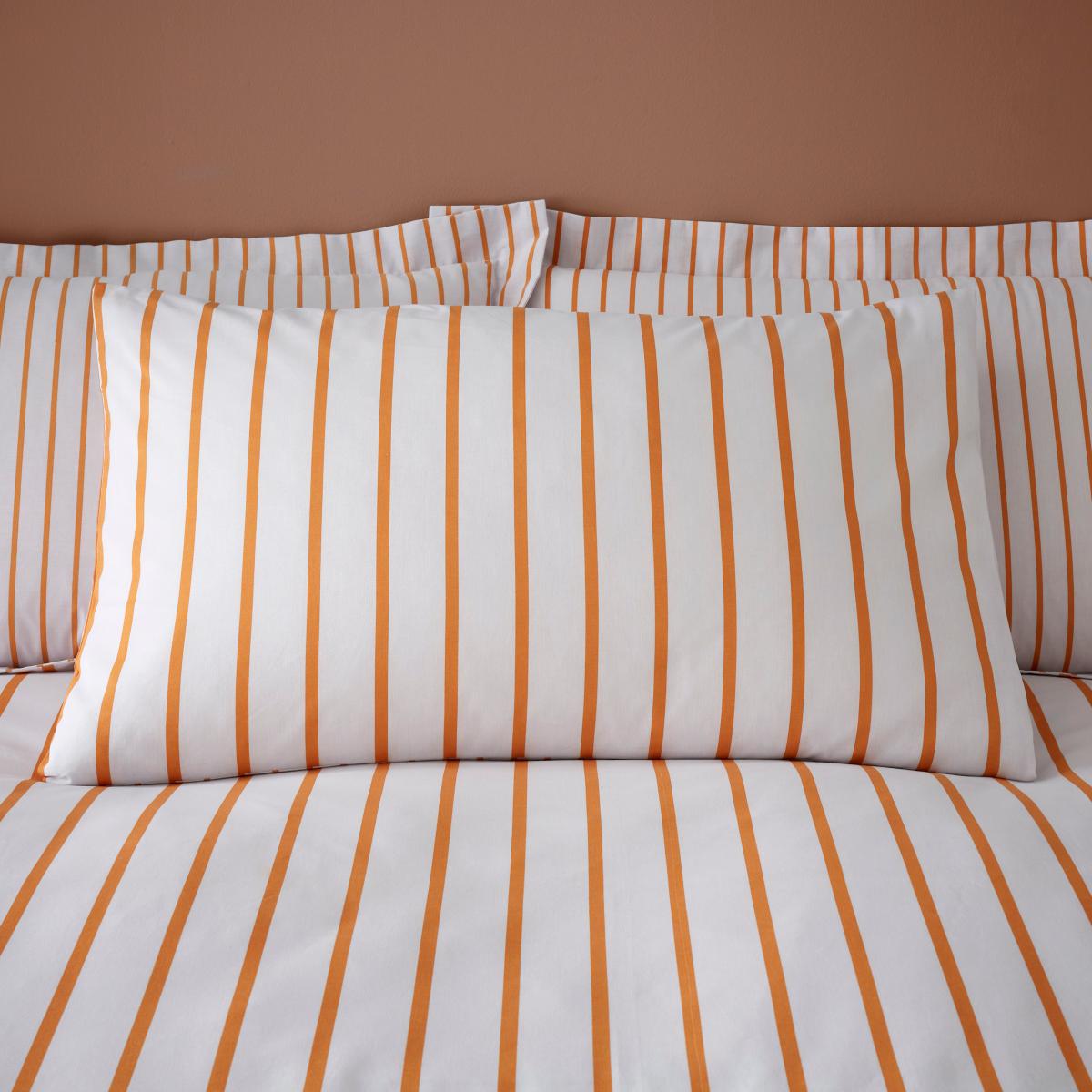 Zane Stripe Turmeric Duvet Cover and Pillowcase Set Turmeric – image 3
