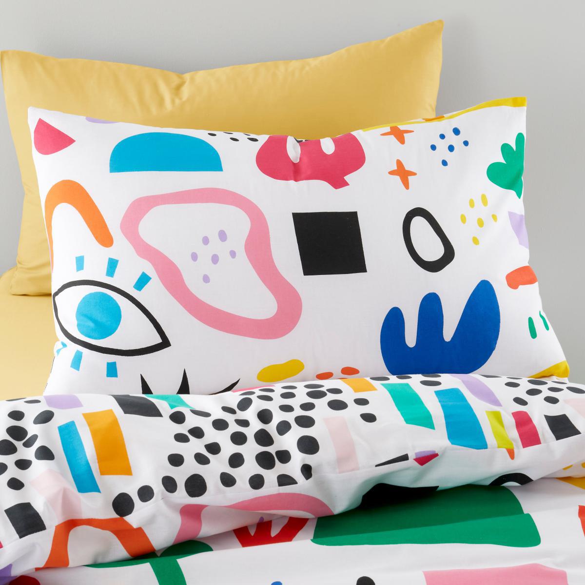 Elements Abstract 100% Cotton Duvet Cover and Pillowcase Set MultiColoured – image 3