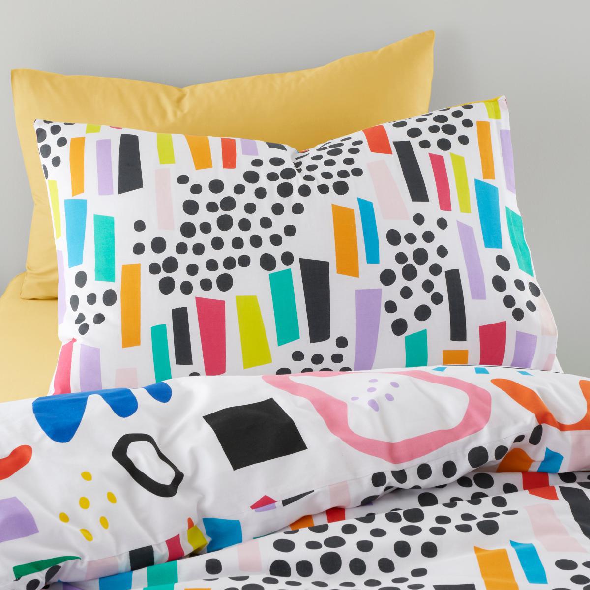 Elements Abstract 100% Cotton Duvet Cover and Pillowcase Set MultiColoured – image 4