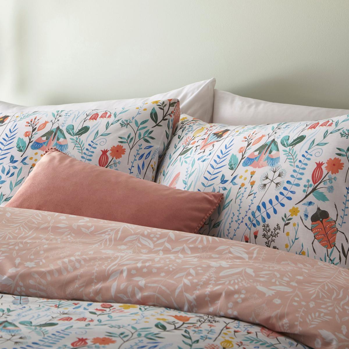 Furn. Mini Nature Reversible Duvet Cover and Pillowcase Set Blue – image 2