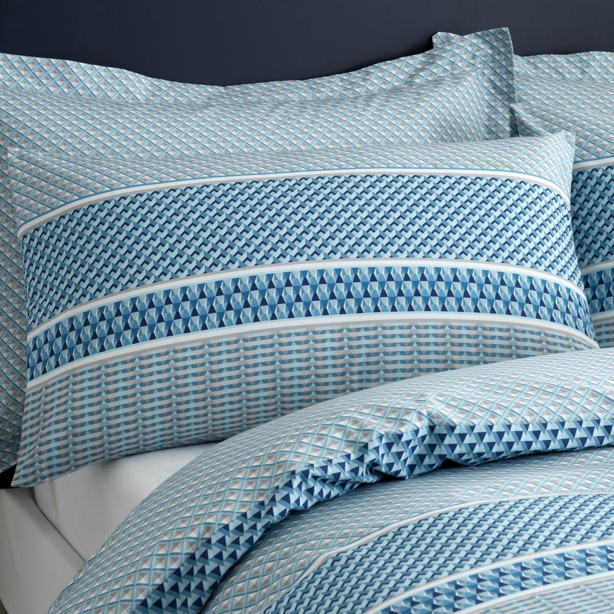 Miami Blue Reversible Duvet Cover and Pillowcase Set Blue – image 4
