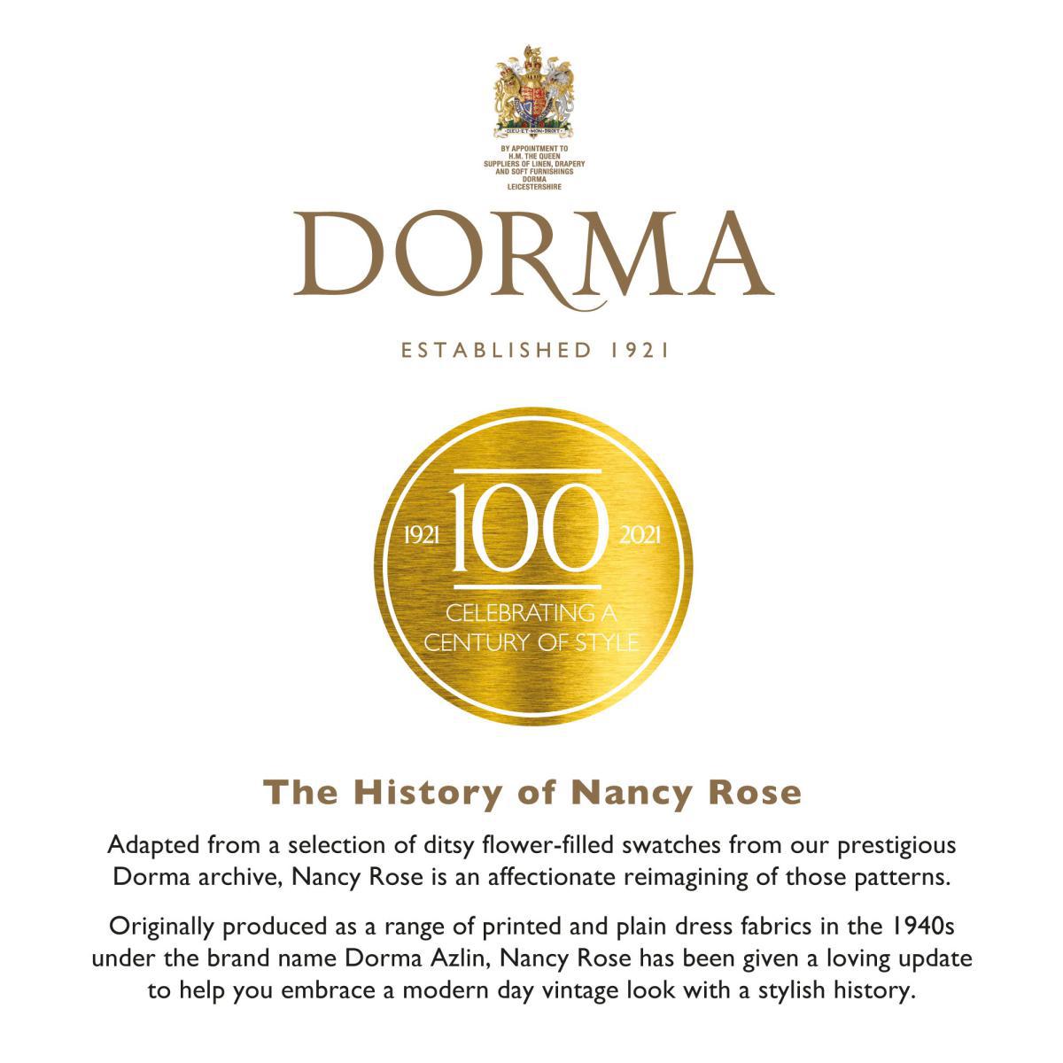 Dorma Decades Nancy Rose Duvet Cover and Pillowcase Set Blue – image 7