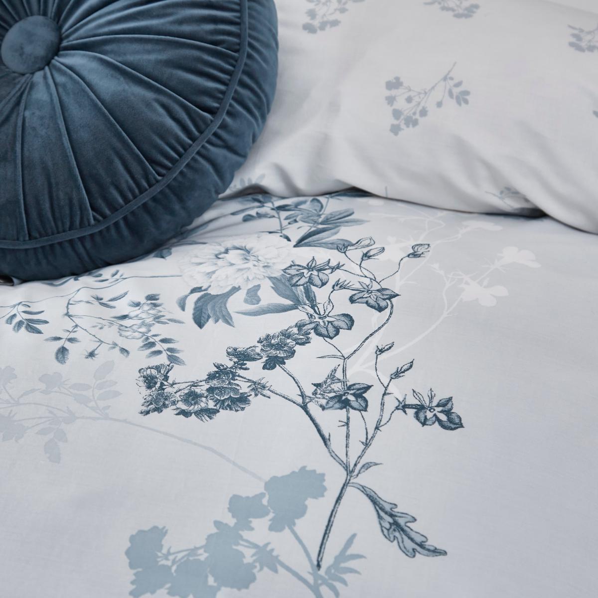 Holly Willoughby Catalina 100% Cotton Duvet Cover and Pillowcase Set Blue – image 2