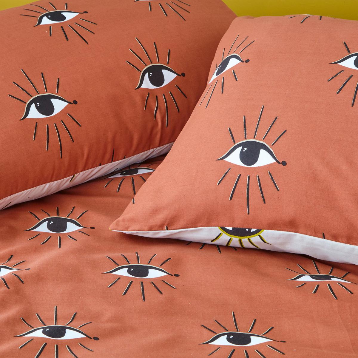 Furn. Theia Clay Pink Duvet Cover and Pillowcase Set Pink – image 4
