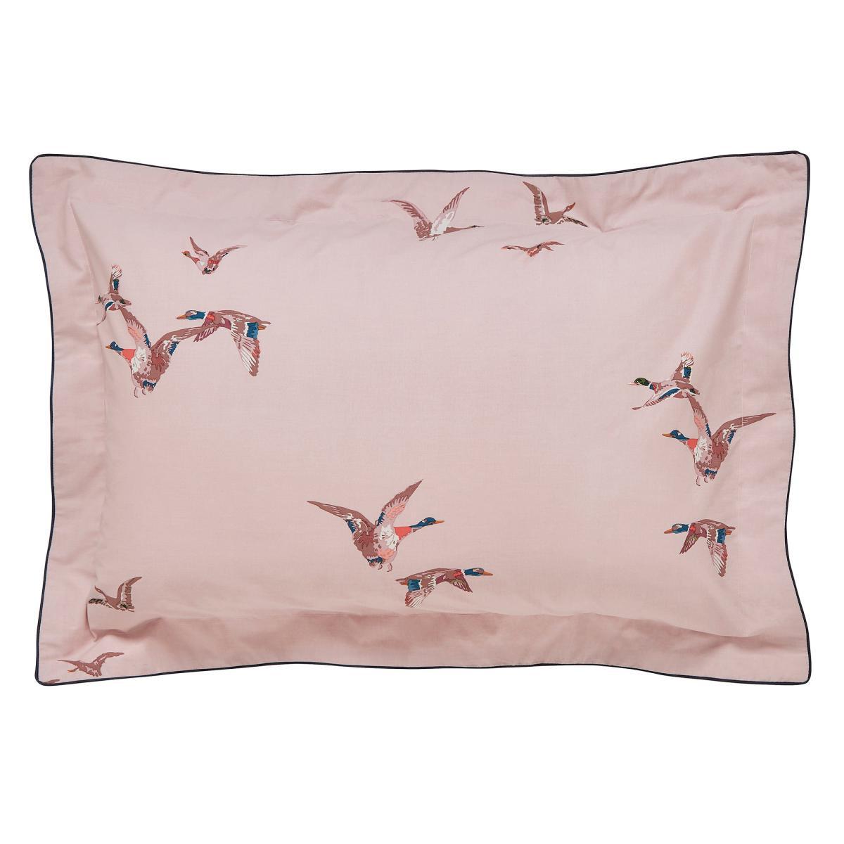 Joules Flying Mallards 100% Cotton Duvet Cover and Pillowcase Set Pink and Blue – image 5