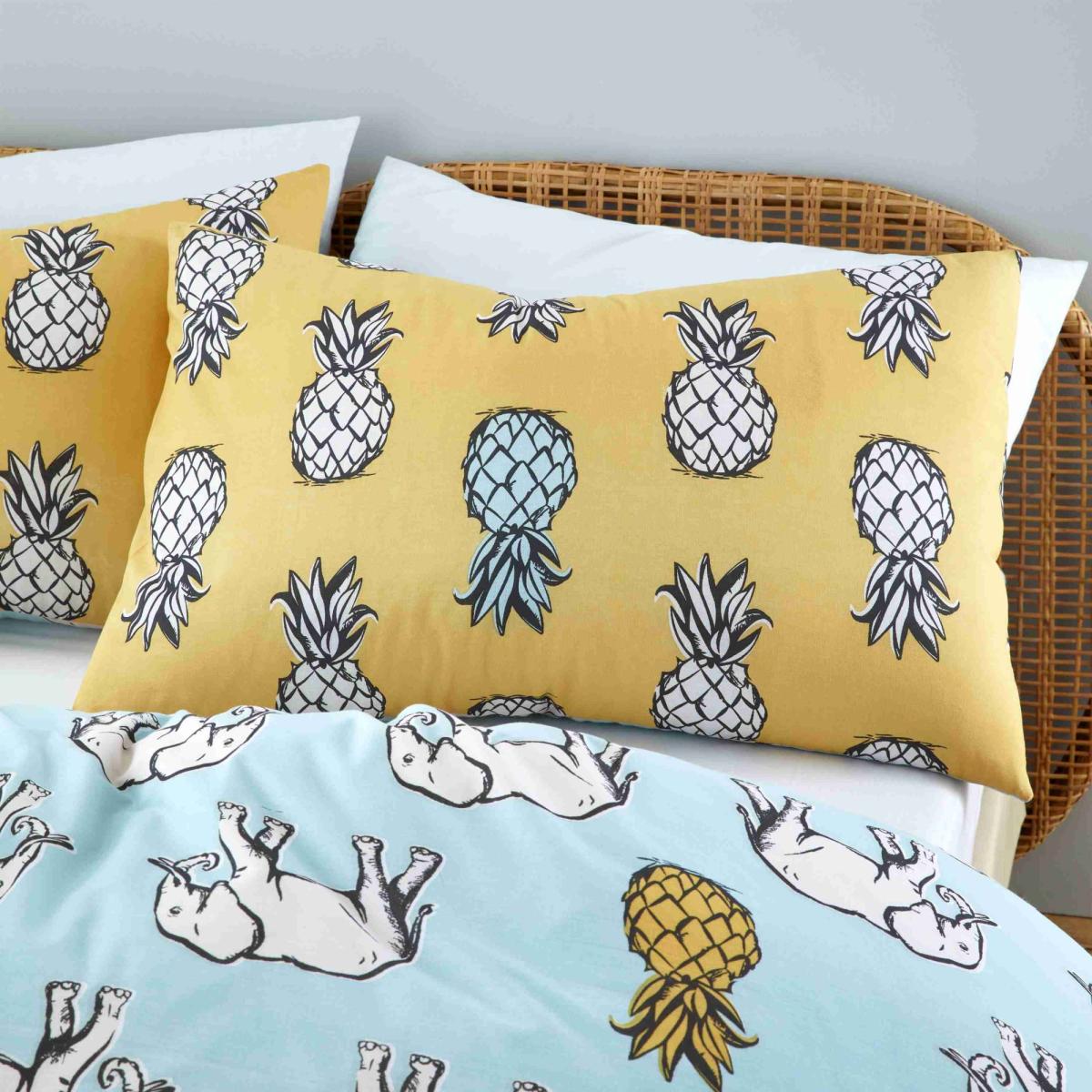 Pineapple Elephant Tupi Pineapple Duvet Cover and Pillowcase Set MultiColoured – image 3