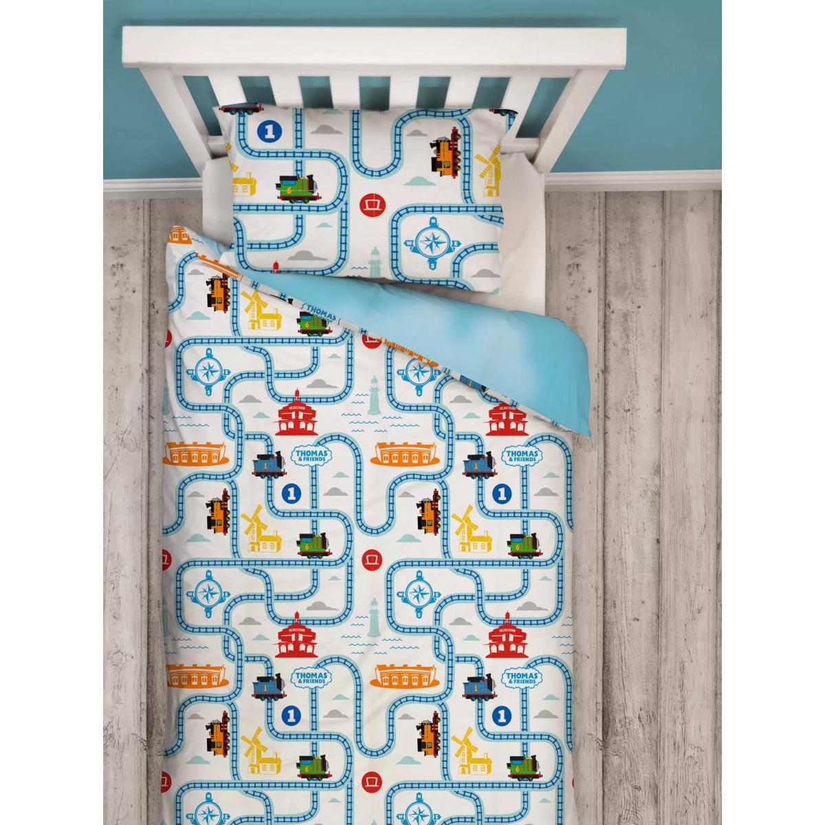 Thomas & Friends Reversible Duvet Cover and Pillowcase Set, Single, Multi – image 4