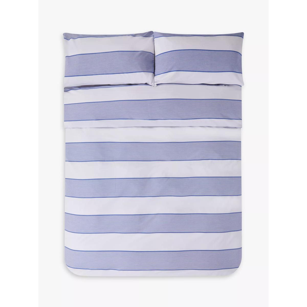 Jasper Conran London Blue Woven Pinstripe Duvet Cover Set – image 2