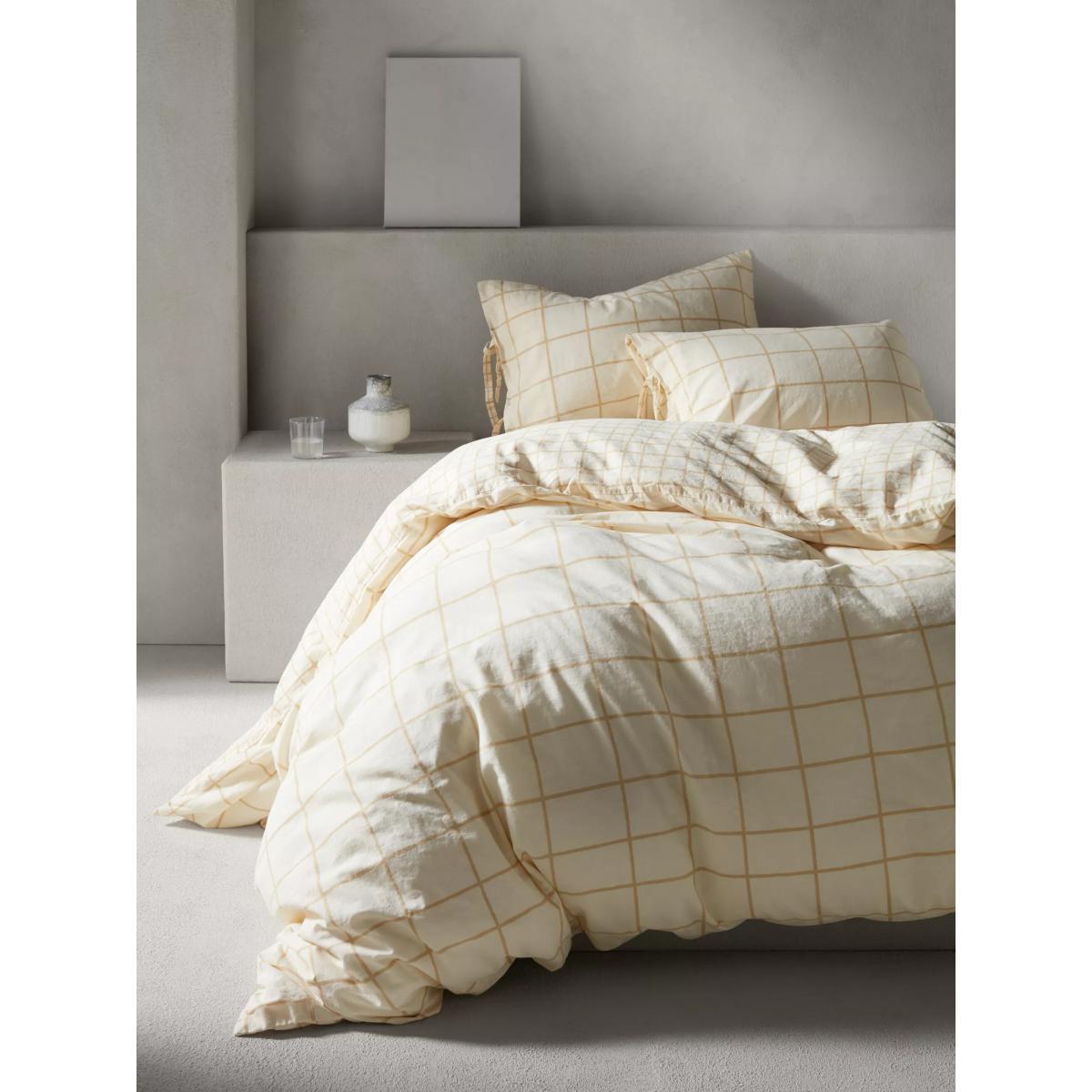 Mother of Pearl Check Linen & Organic Cotton Duvet Cover Set – image 2