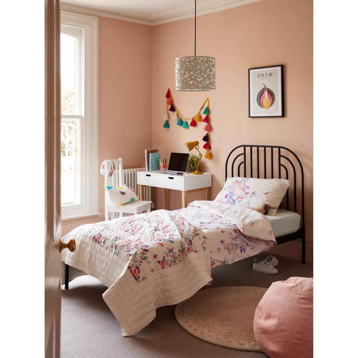 little home at John Lewis Hand Quilted Butterflies Quilt, Multi – image 4