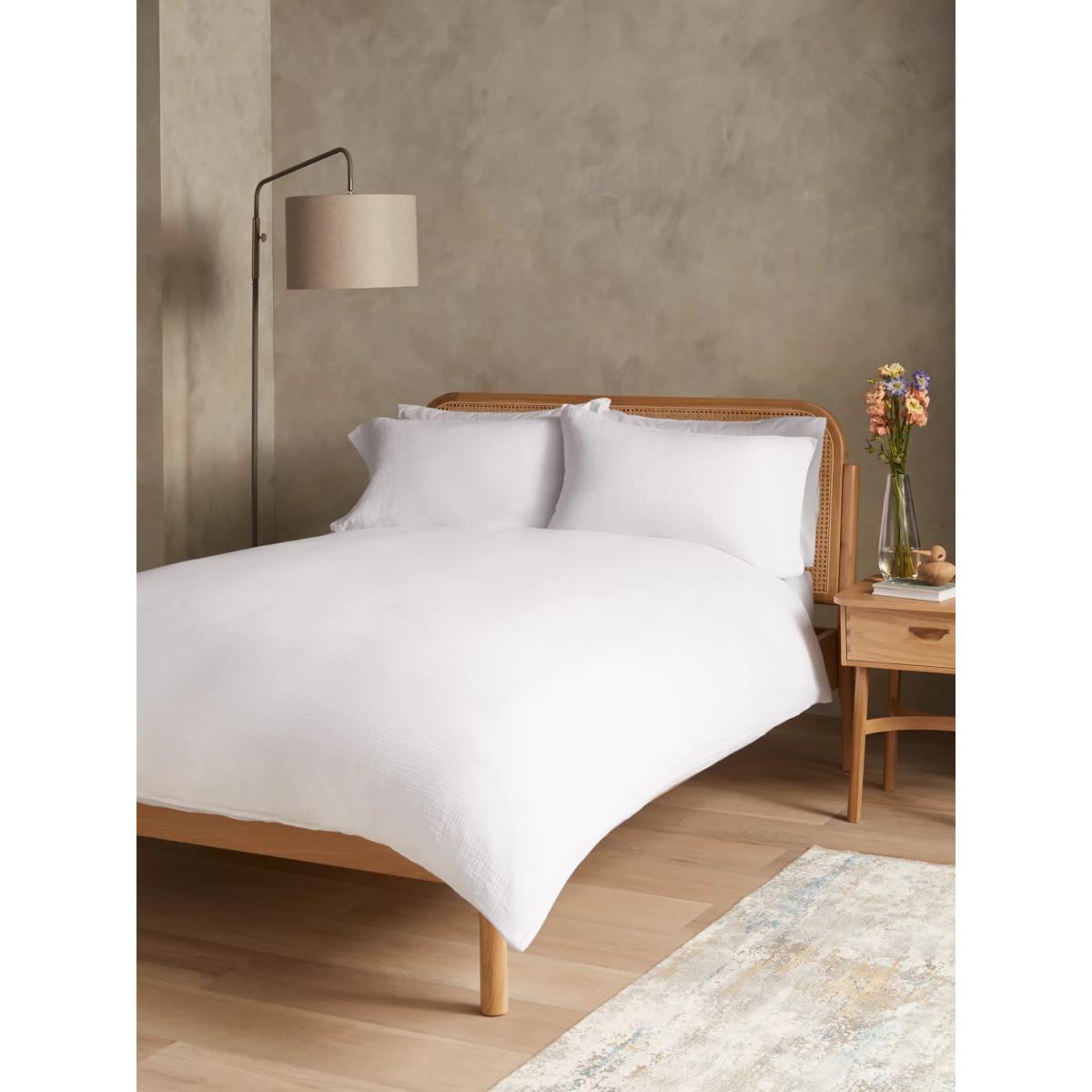 John Lewis & Partners Relaxed Cotton Duvet Cover Set, White – image 1