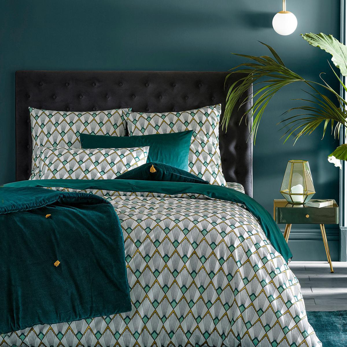 Elisa Art Deco Cotton Percale Duvet Cover – image 5