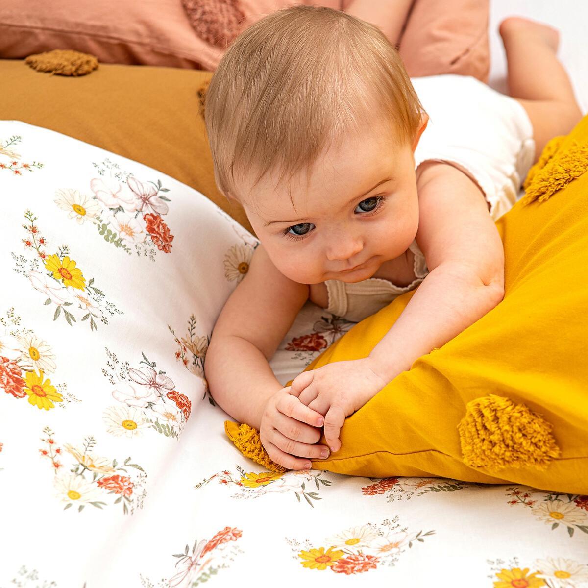Ahava Linen / Organic Cotton Floral Duvet Cover – image 3