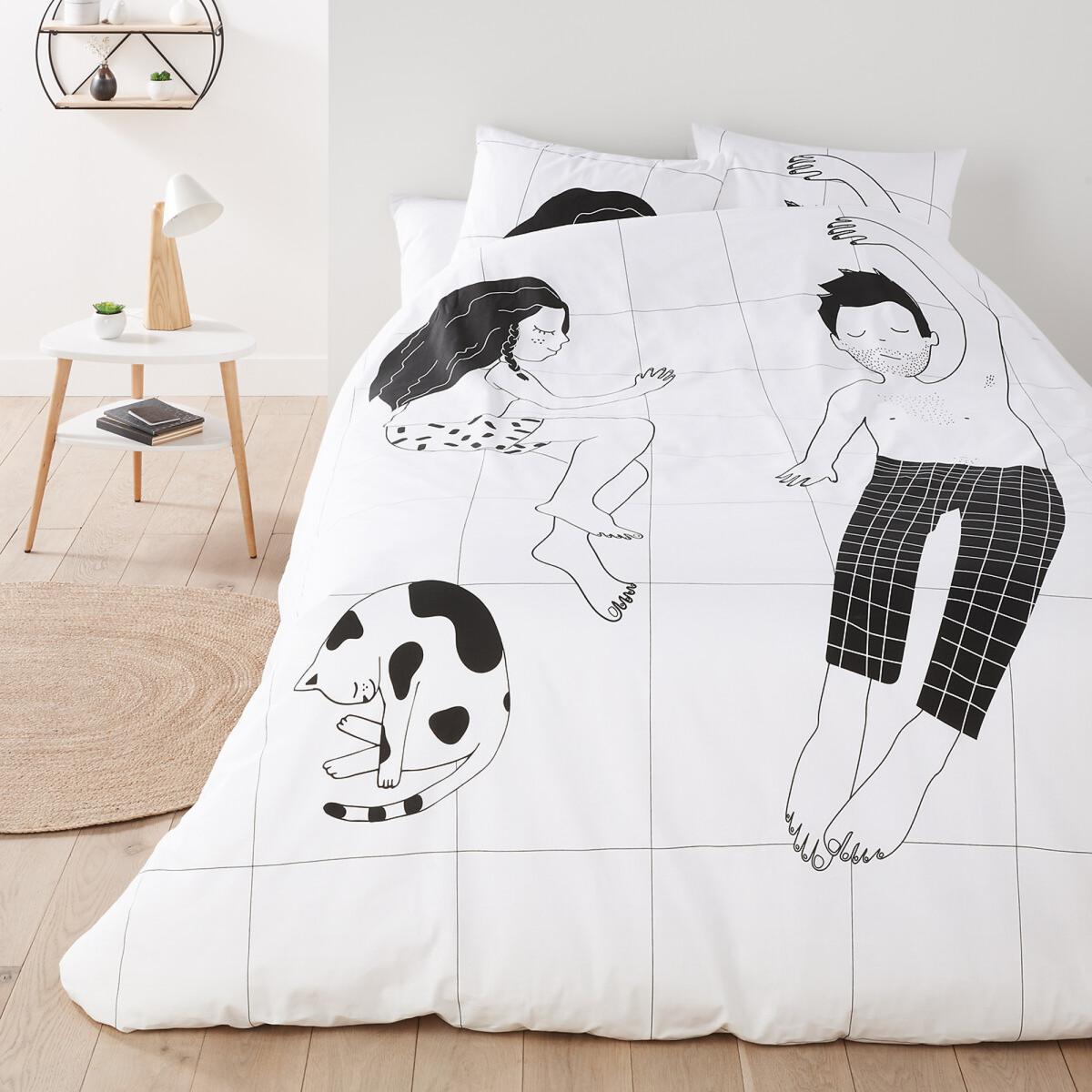 Sleepy Lovers Cotton Duvet Cover – image 2