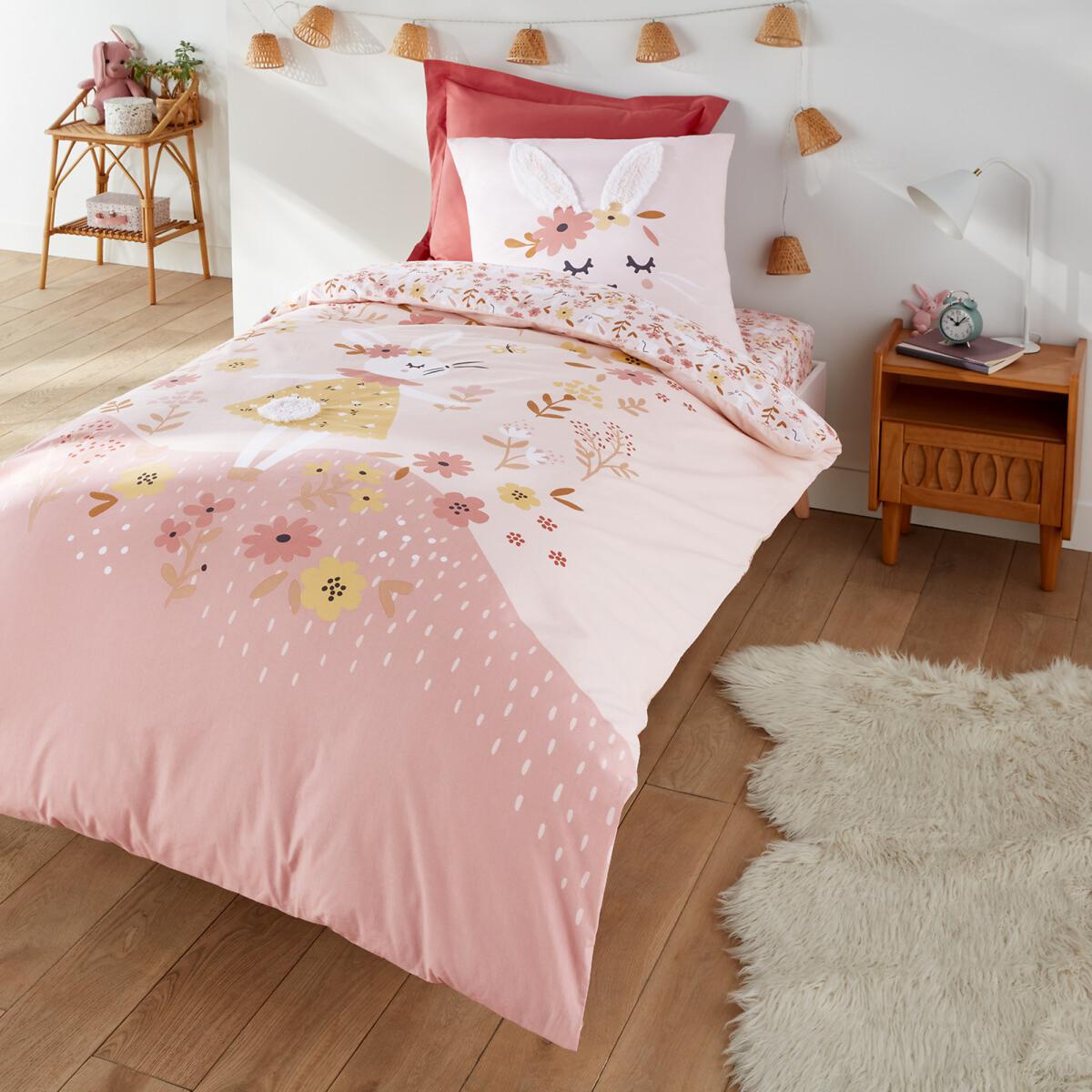 Flower Bunny Organic Cotton Duvet Cover – image 1