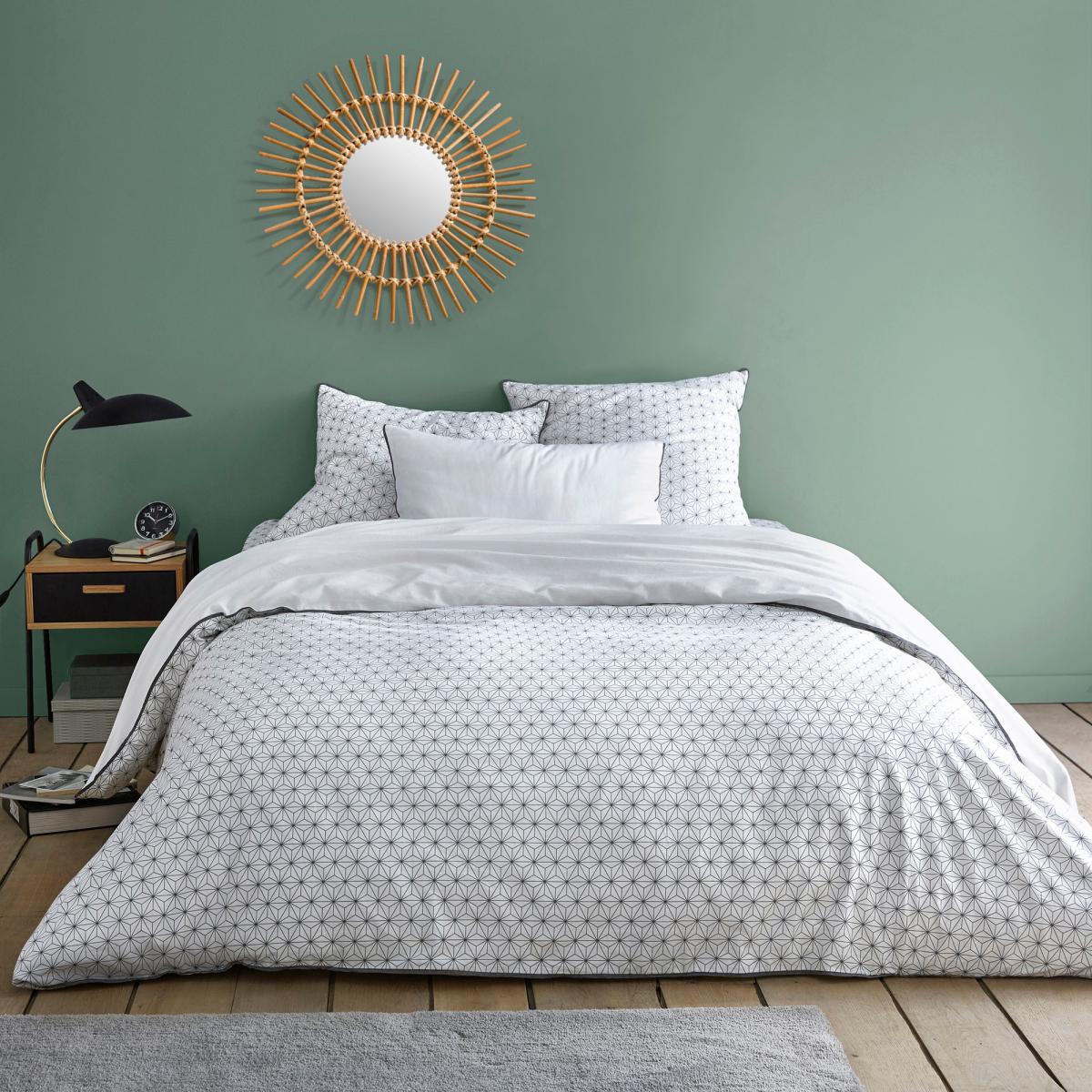 Nordic Geometric Printed Cotton Duvet Cover – image 1
