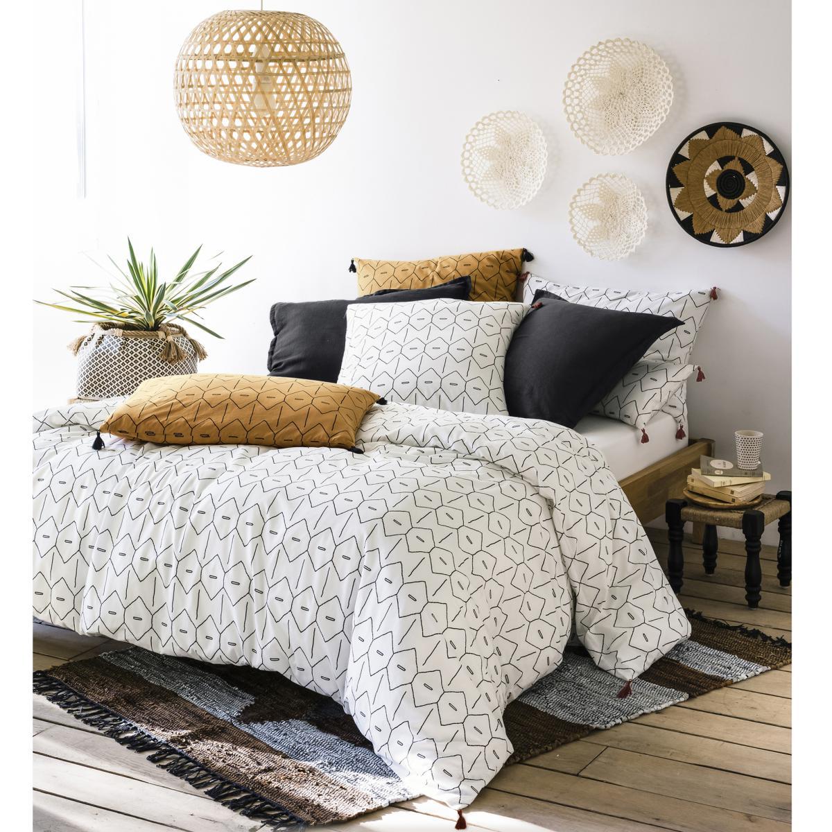 Mirni Printed Washed Cotton Duvet Cover with Tassels – image 2