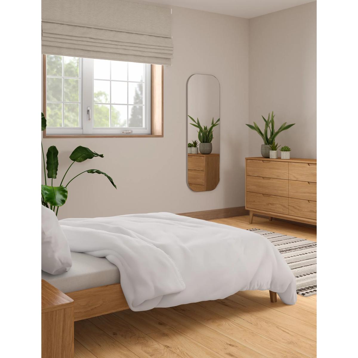 M&S Cotton Mix Non-Iron Duvet Cover - 5FT - White, White,Grey – image 5