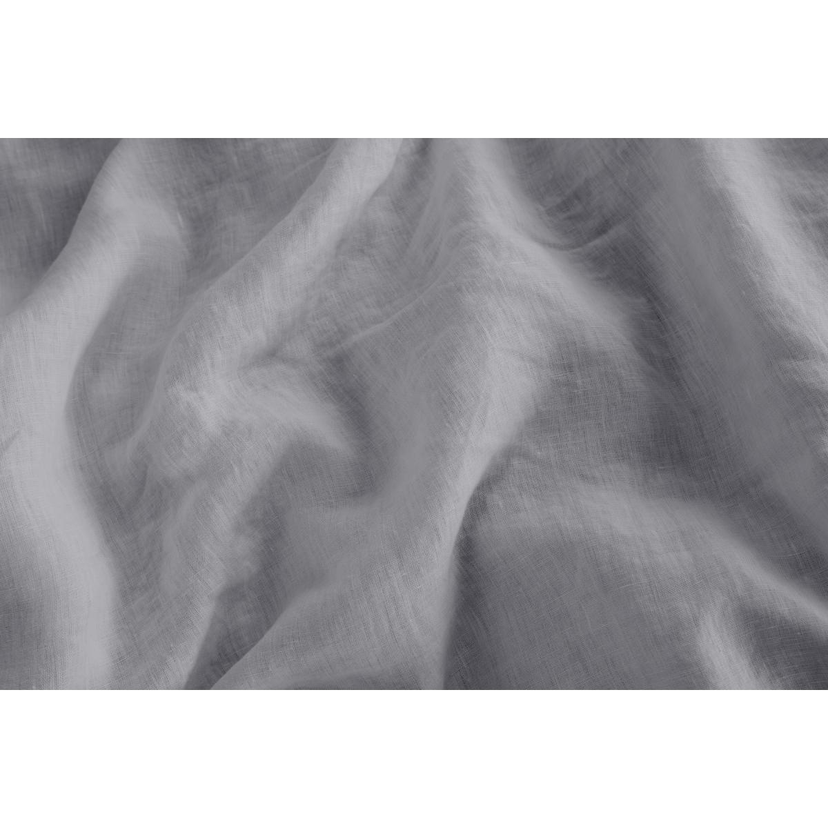 Brisa Linen Duvet Cover + 2 Pillowcases, Double, Steel – image 6