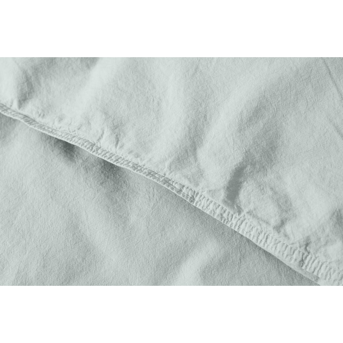 Alexia 100% Organic Stonewashed Cotton Duvet Cover + 2 Pillowcases, King, Celedon Blue – image 6
