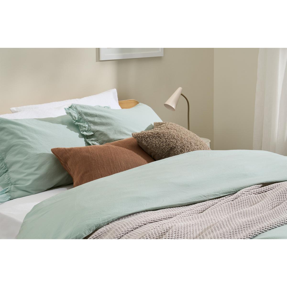 Attara 100% Organic Cotton Duvet Cover + 2 Pillowcases, Double, Arctic Blue – image 4