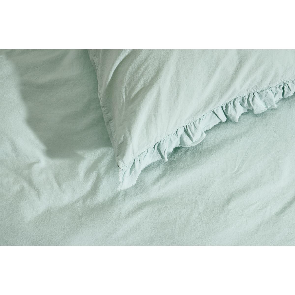 Attara 100% Organic Cotton Duvet Cover + 2 Pillowcases, Double, Arctic Blue – image 5