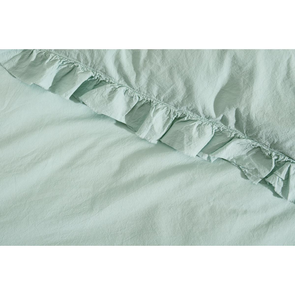 Attara 100% Organic Cotton Duvet Cover + 2 Pillowcases, Double, Arctic Blue – image 6