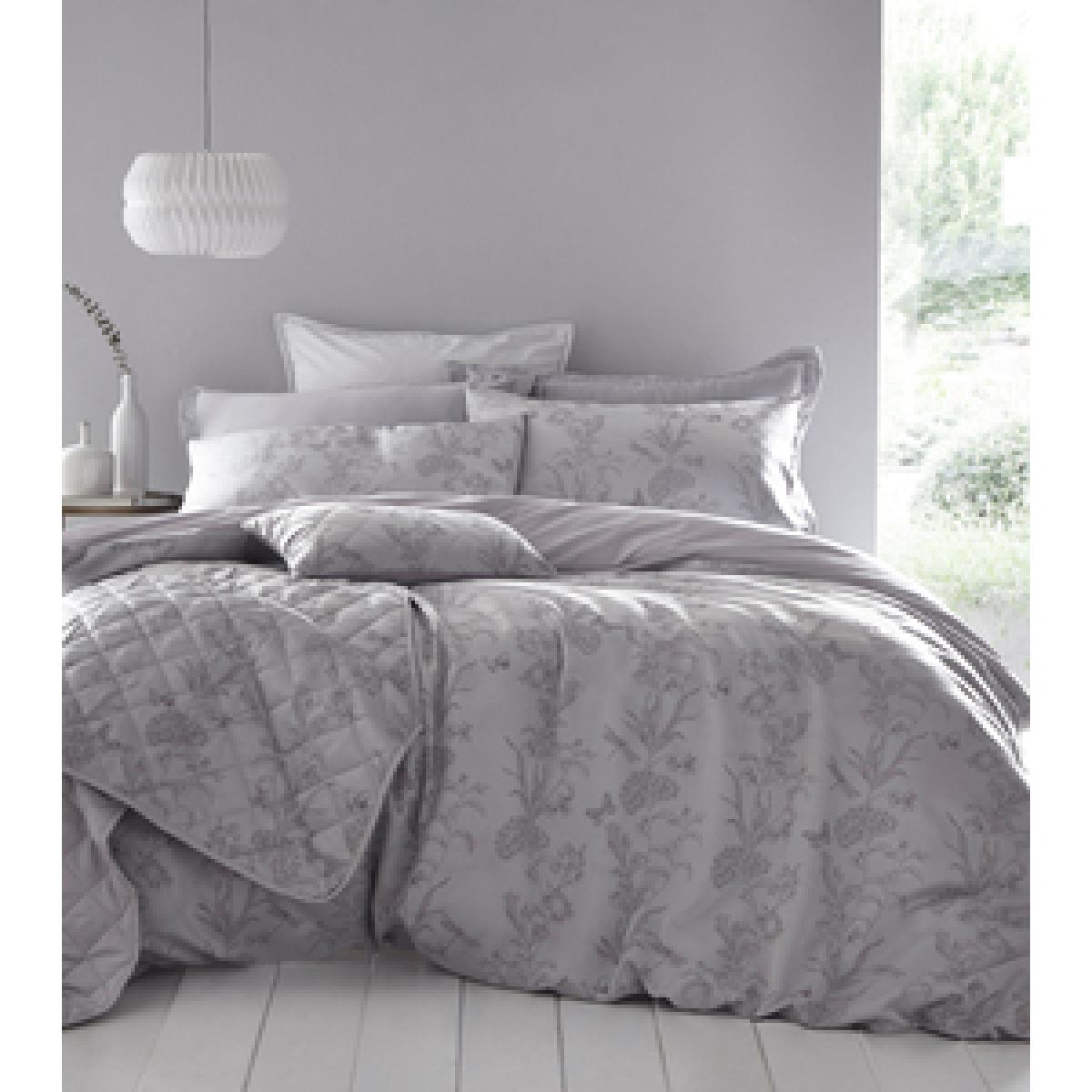Arboretum Quilted Duvet Cover and Pillow Case Set - Pewter – image 2