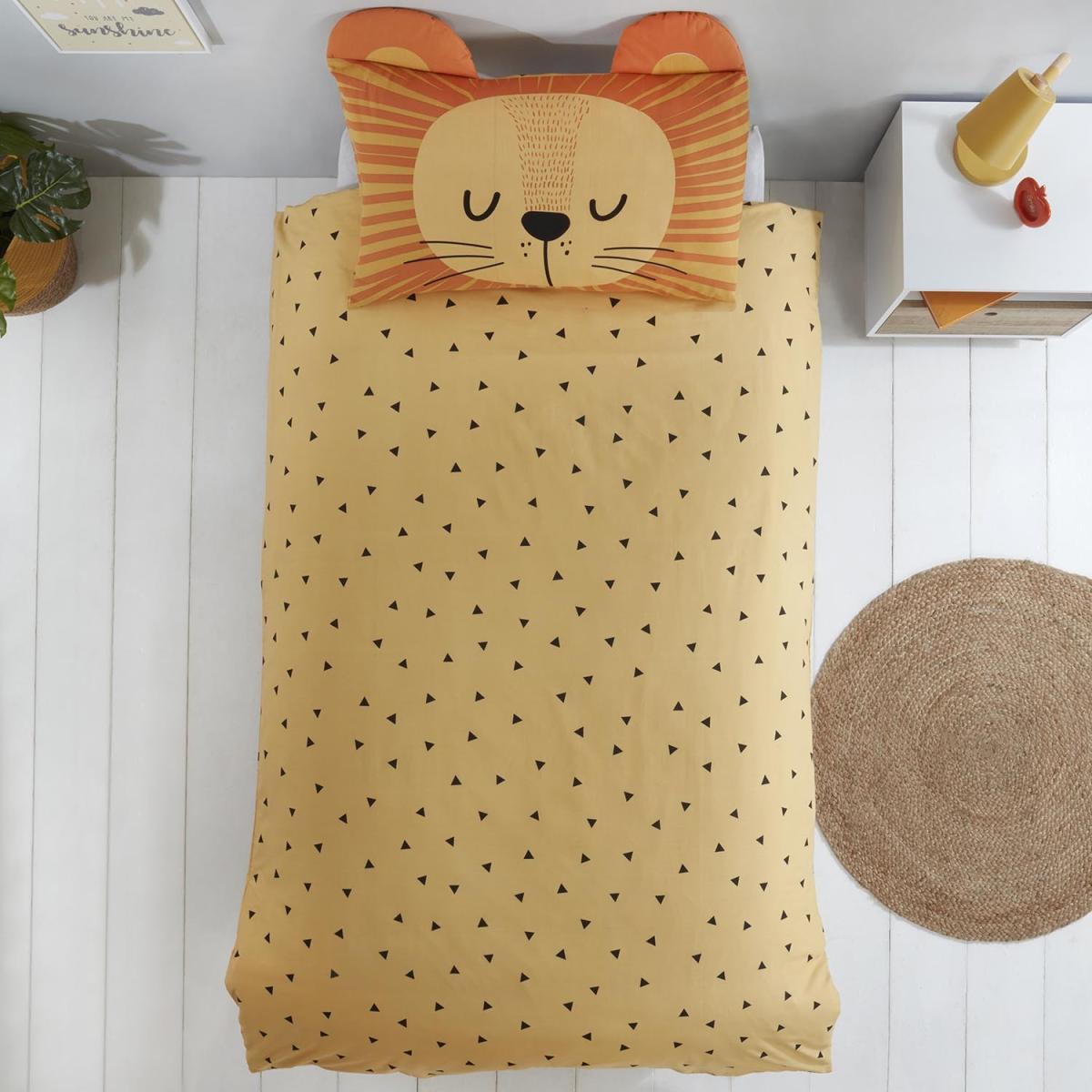 Leo The Lion Duvet Cover and Pillowcase Set - Yellow – image 3