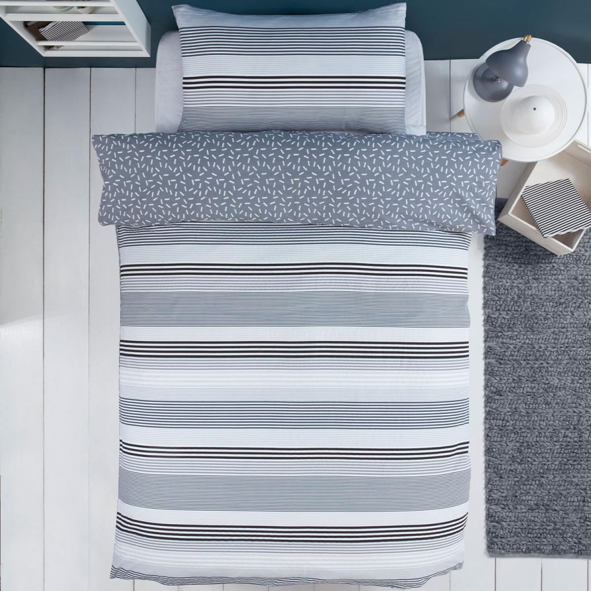 Pack Of 2 Geo Stripe Duvet and Pillowcase Sets – image 3