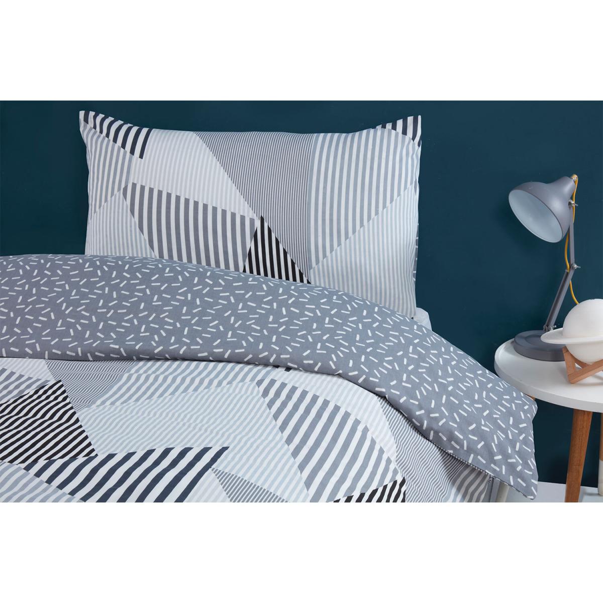 Pack Of 2 Geo Stripe Duvet and Pillowcase Sets – image 4