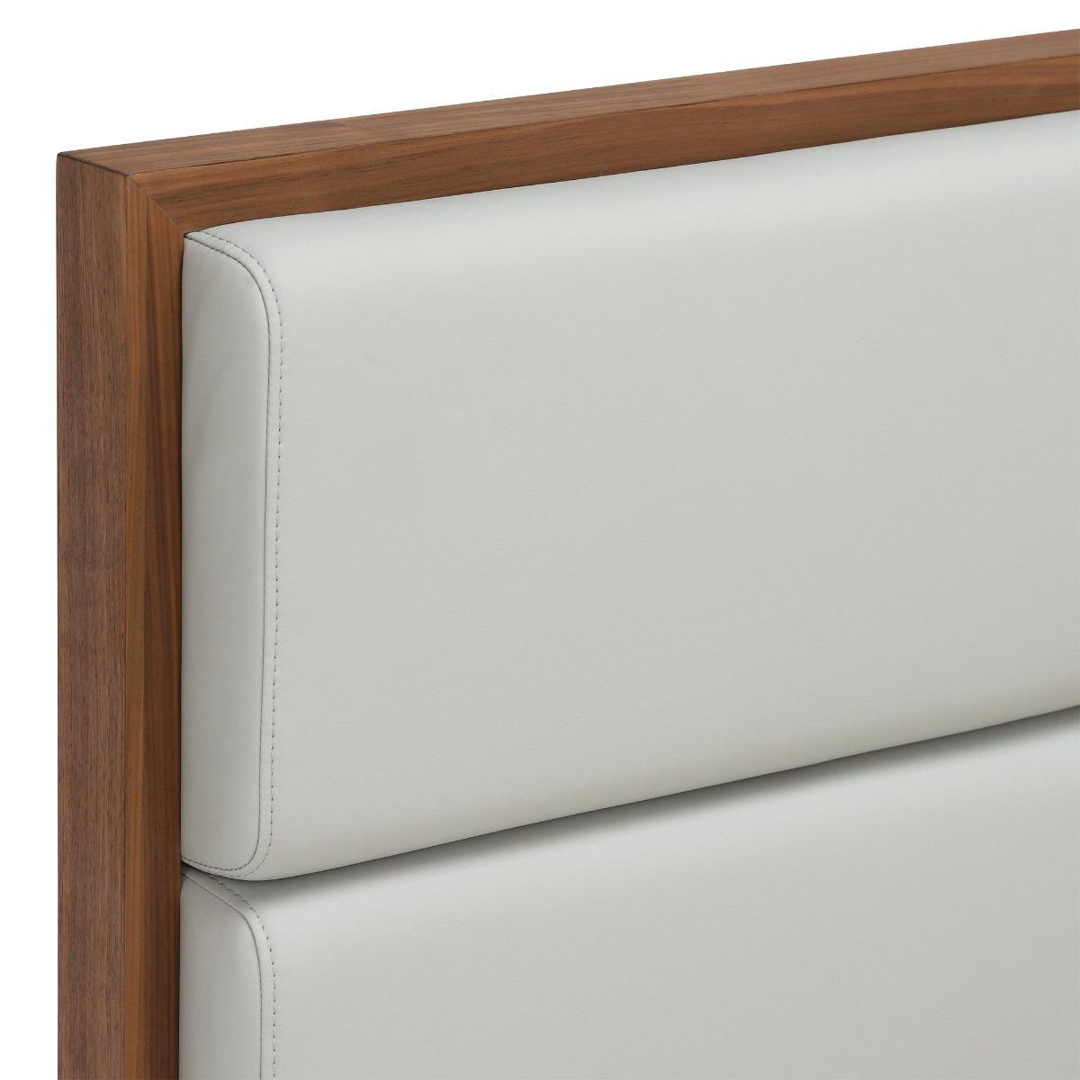 Vivika Bed Frame, Walnut and Grey Gloss – image 4