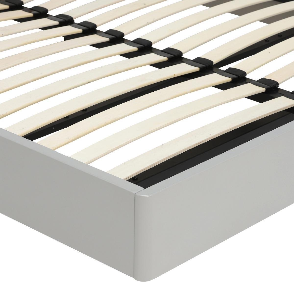 Vivika Bed Frame, Walnut and Grey Gloss – image 5