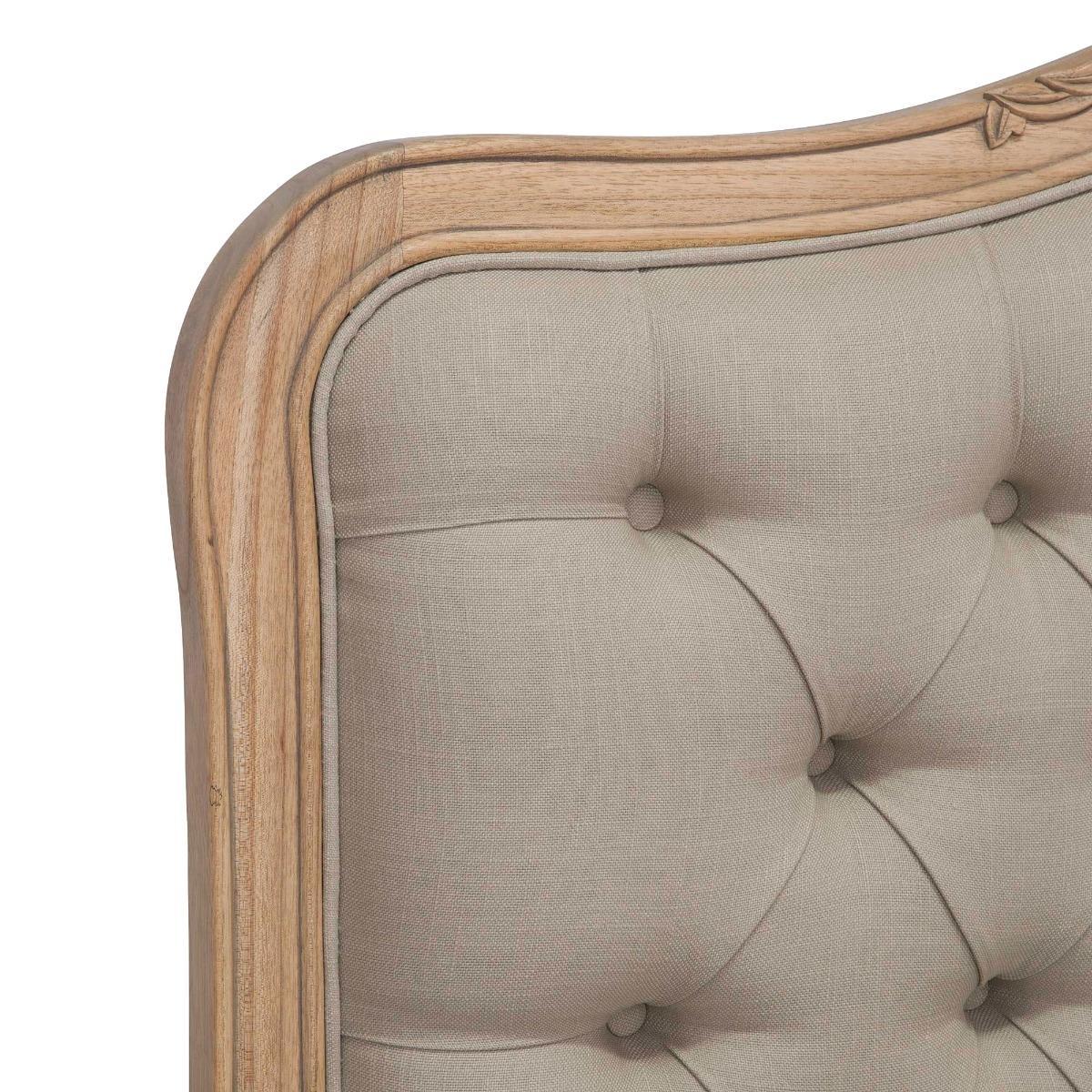Lille Upholstered Bed Frame, Natural Mindi – image 5