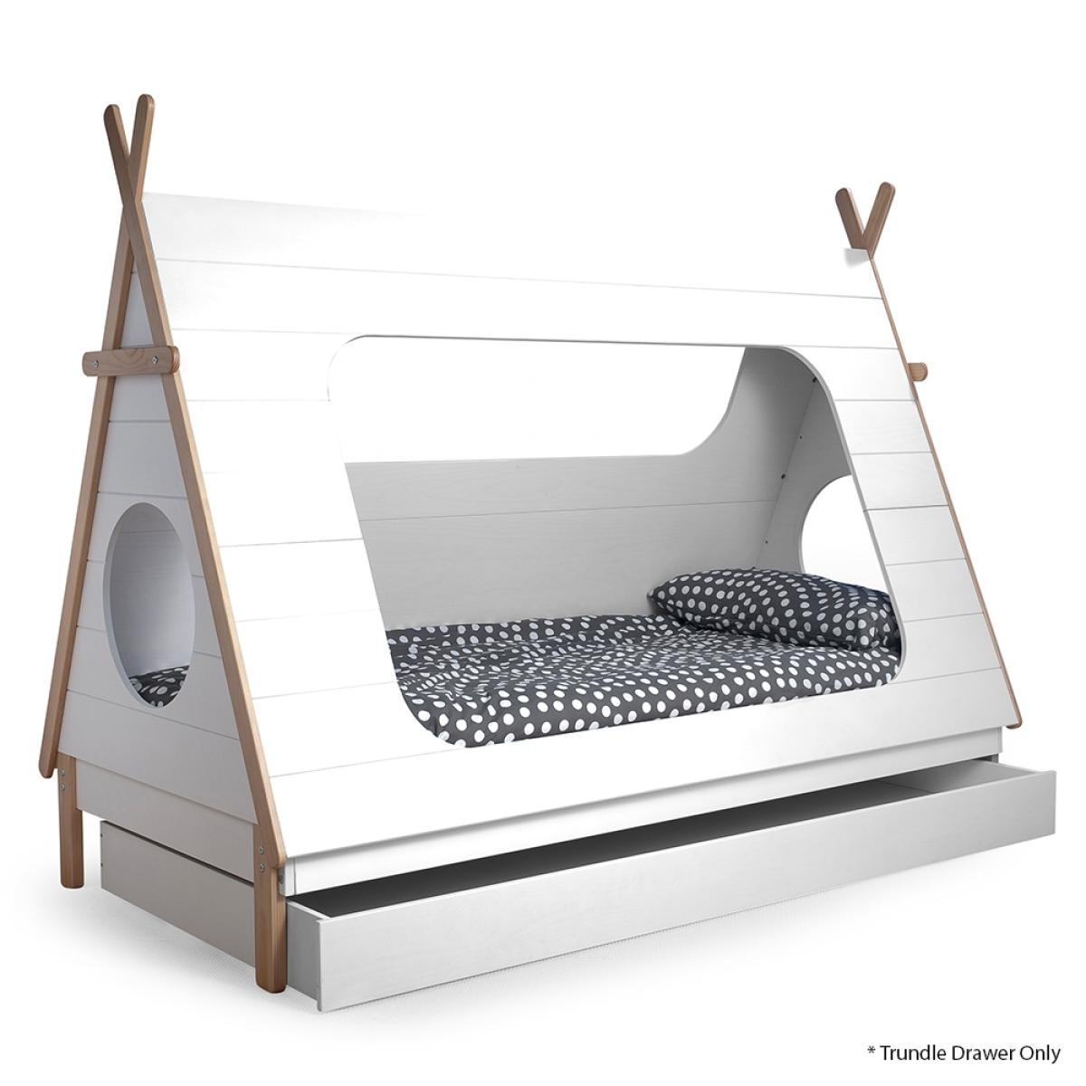 Trundle Drawer for Teepee Cabin Bed by Woood - Concrete Grey – image 4