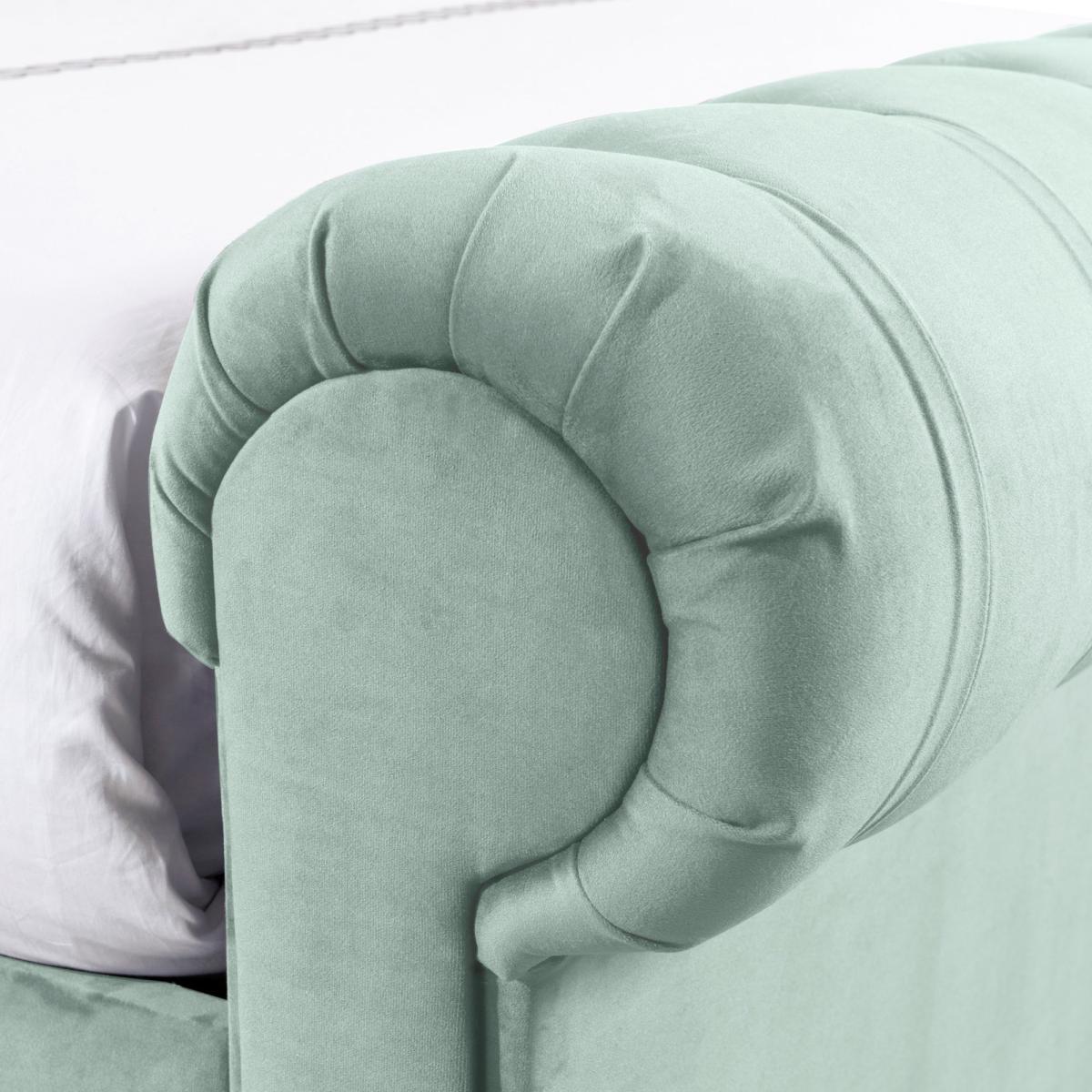 Fabio Velvet Seafoam Bed Frame Green – image 8