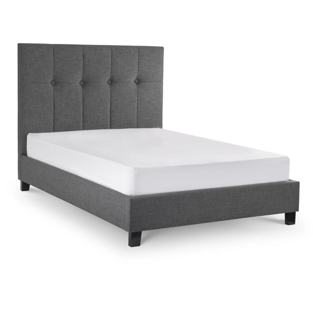Sorrento Slate Grey Upholstered Bed Frame Grey – image 2