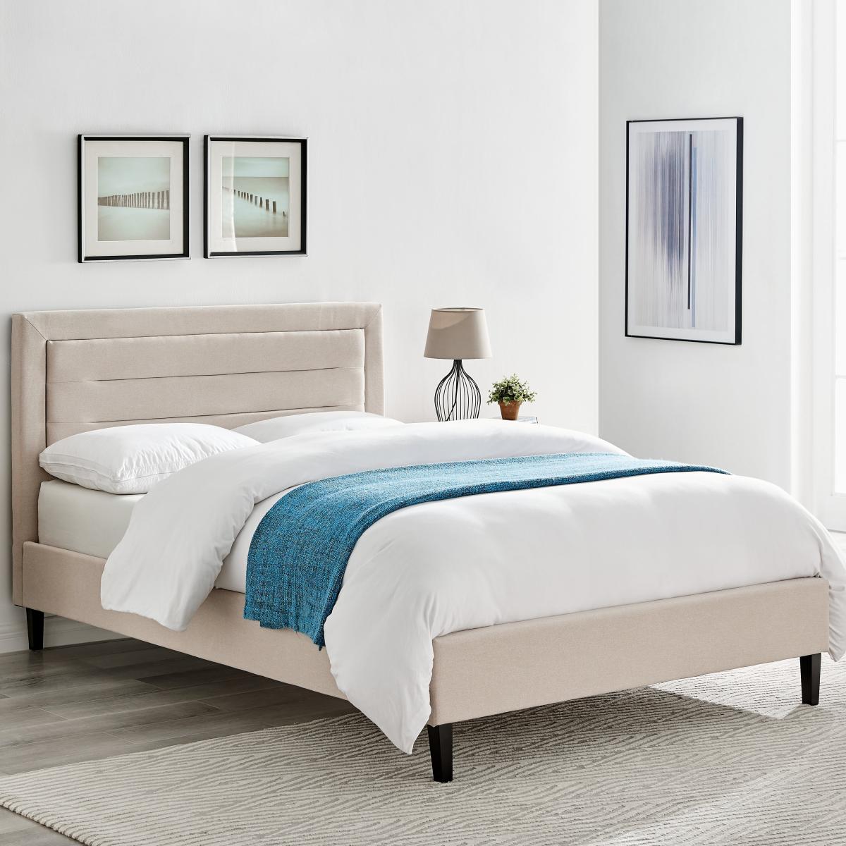 Picasso Mink Velvet Bed Frame Mink – image 1
