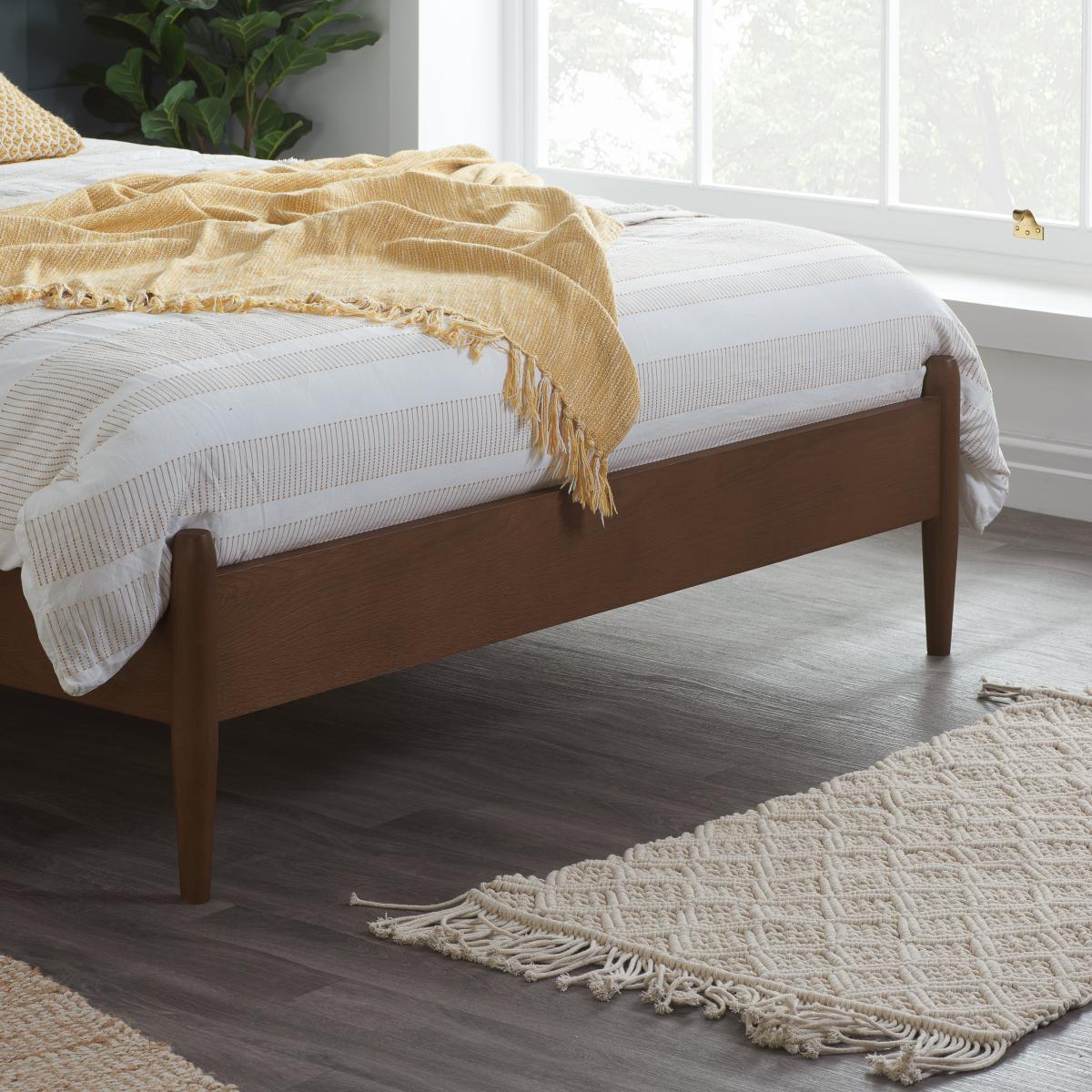 Spindle Wooden Bed Dark Brown – image 2